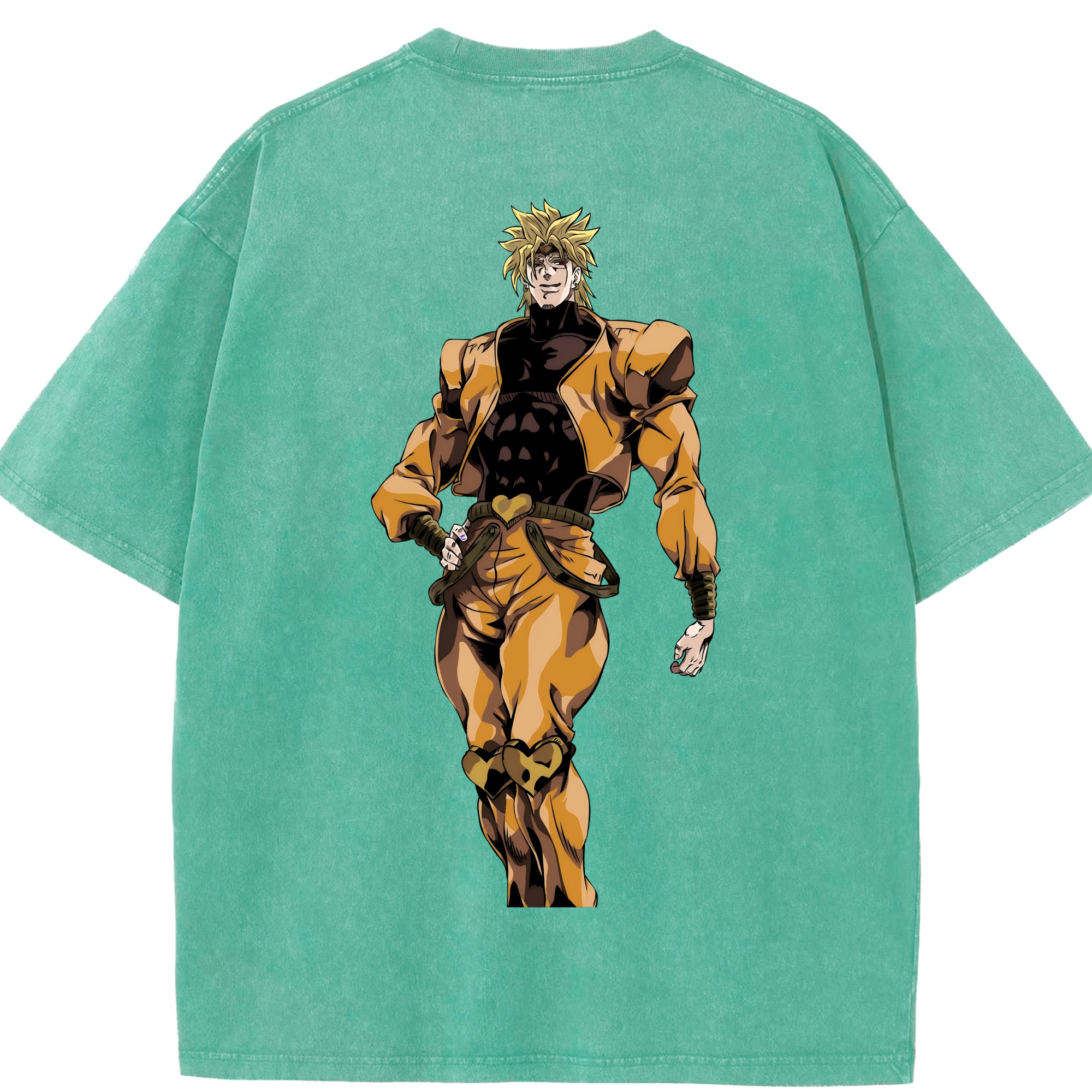 （画像用） ジョジョの奇妙な冒険 ディオ?ブランドー JoJo's Bizarre Adventure Dio Brando 綿100% ヴィンテージ風 半袖Tシャツ（背面プリント）